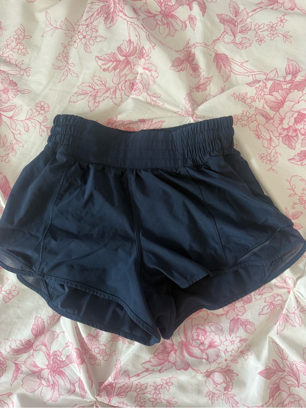 Navy Blue Lululemon 2.5” Inseam Hotty Hot Shorts